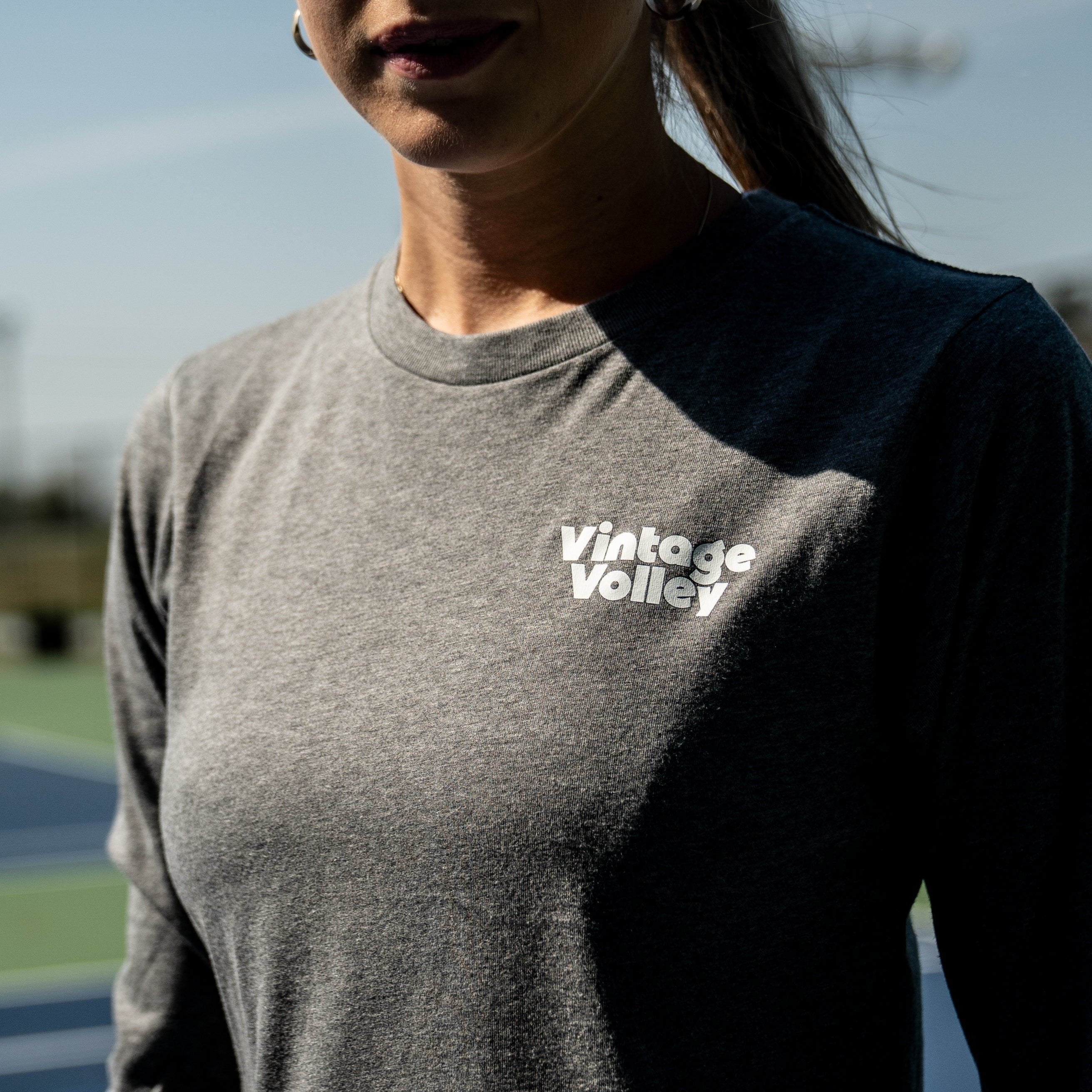 Vintage Volley Long Sleeve Pickleball Tee