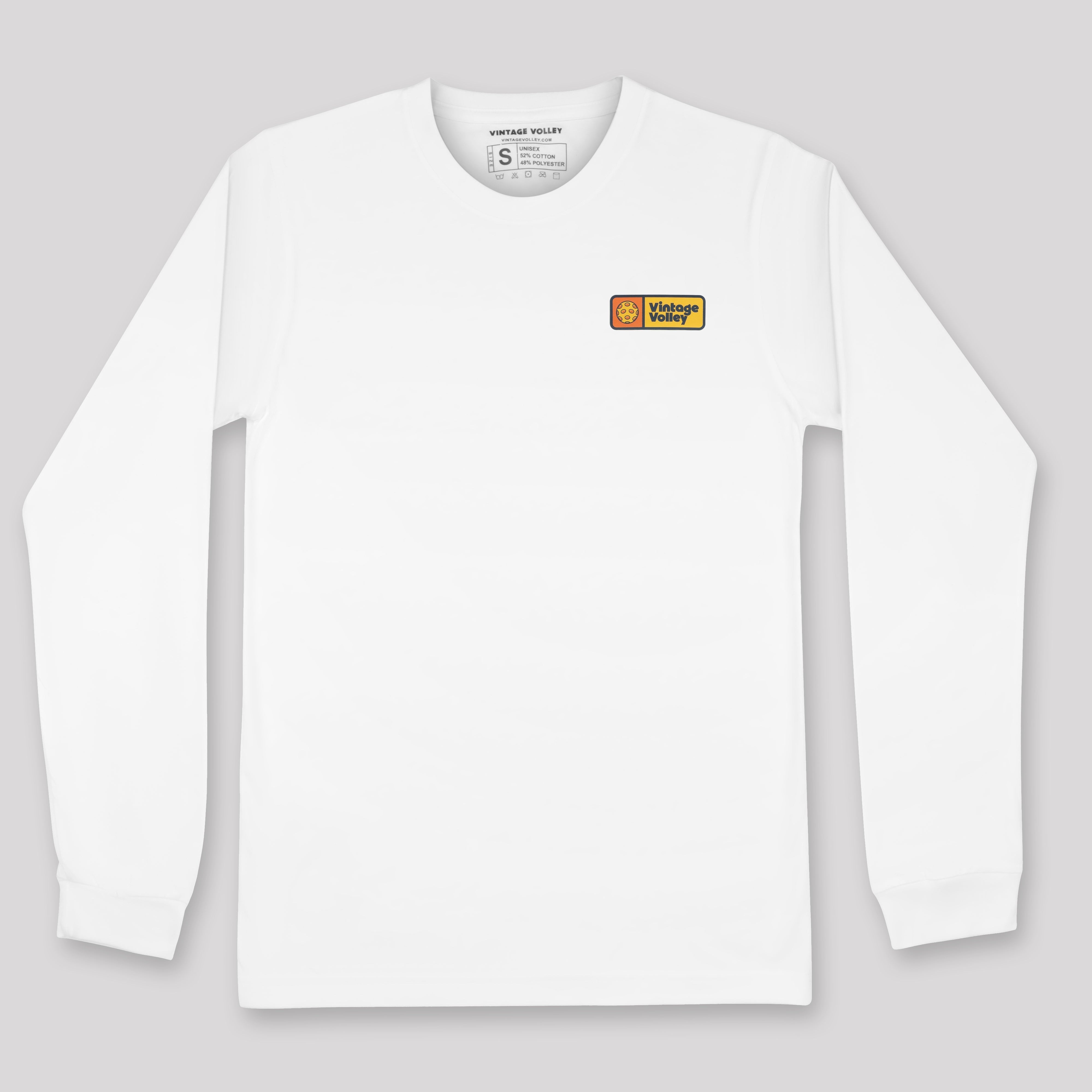 Retro Pickleball Long-Sleeve Tee - Orange Accent