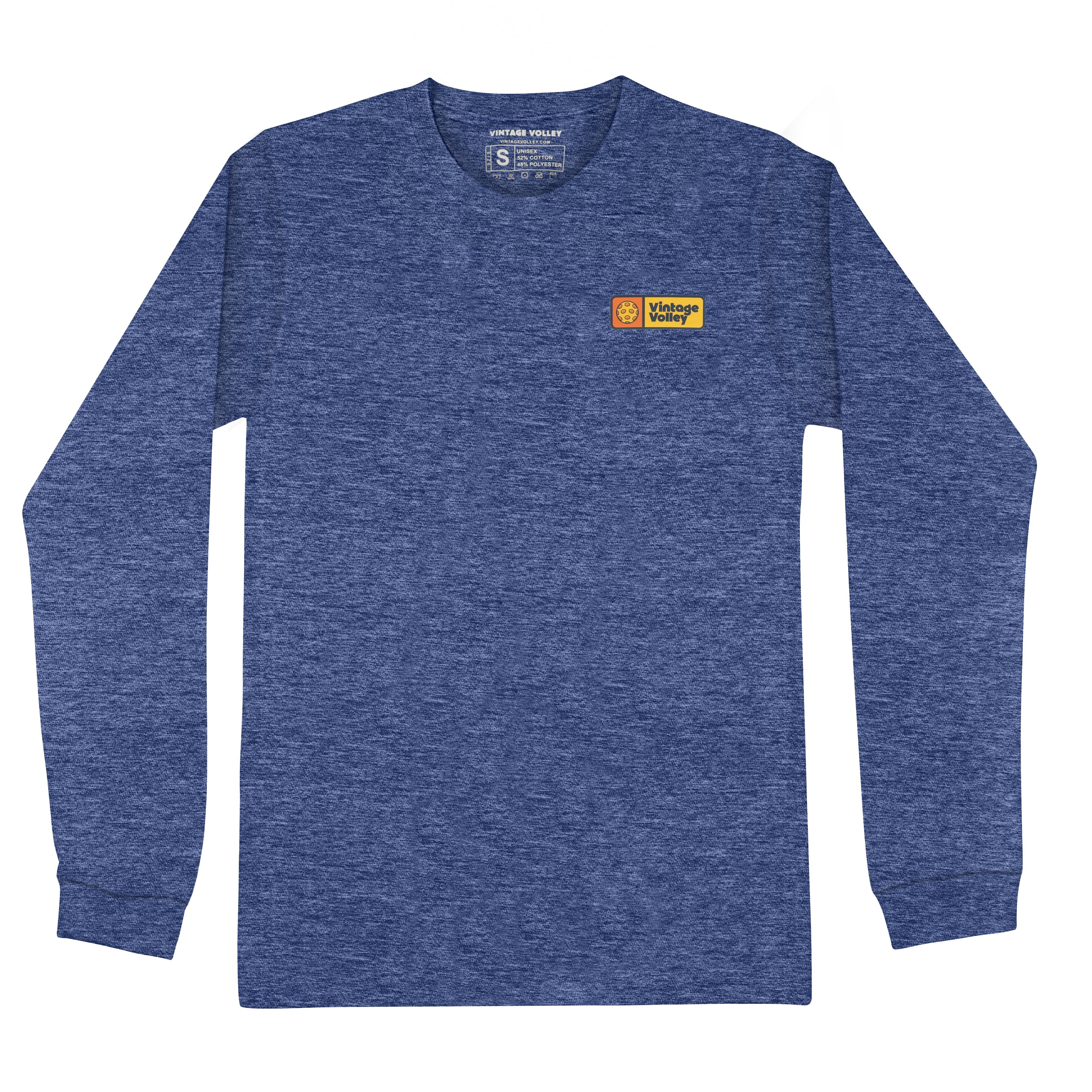 Retro Pickleball Long-Sleeve Tee - Orange Accent