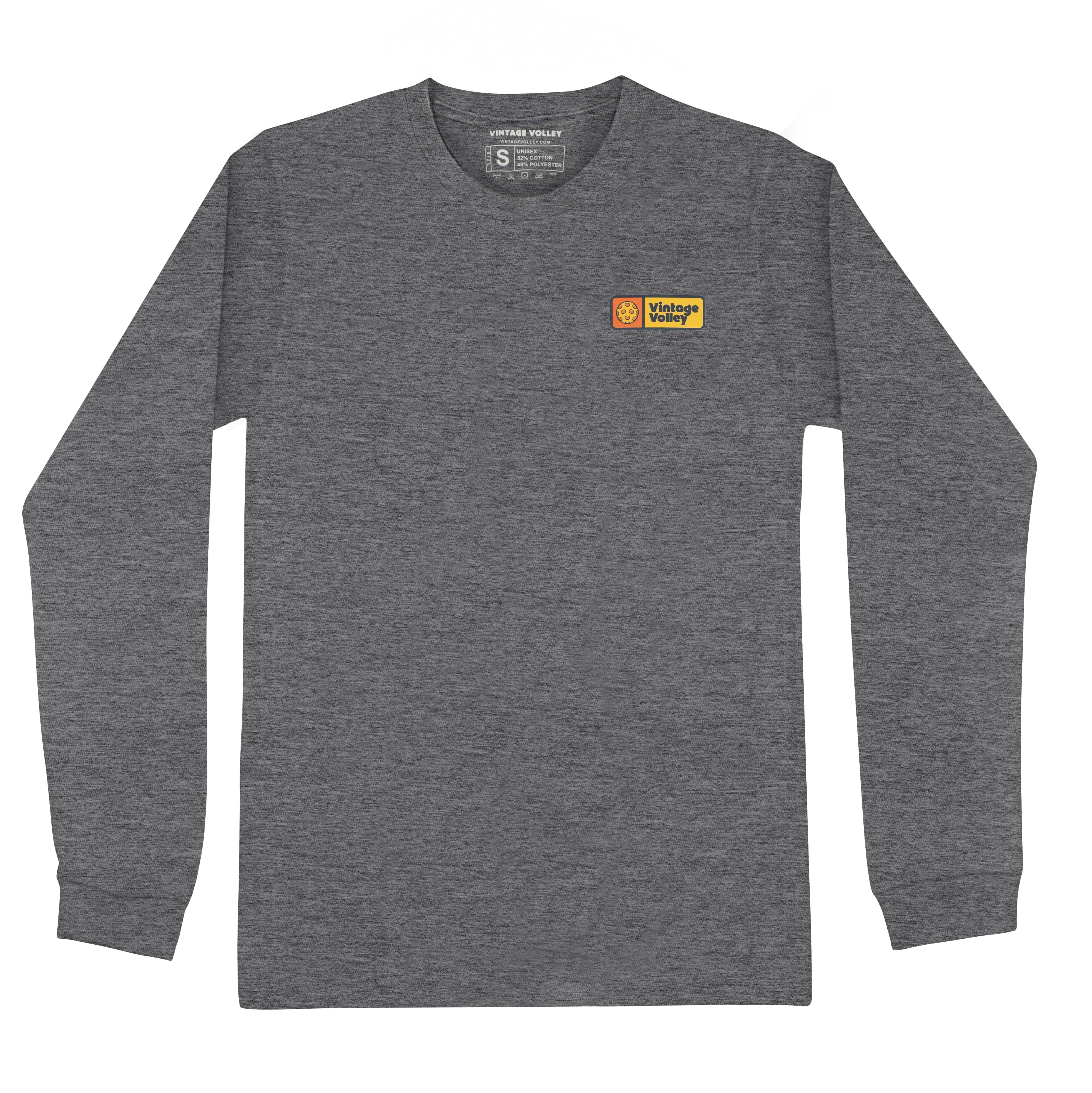 Retro Pickleball Long-Sleeve Tee - Orange Accent