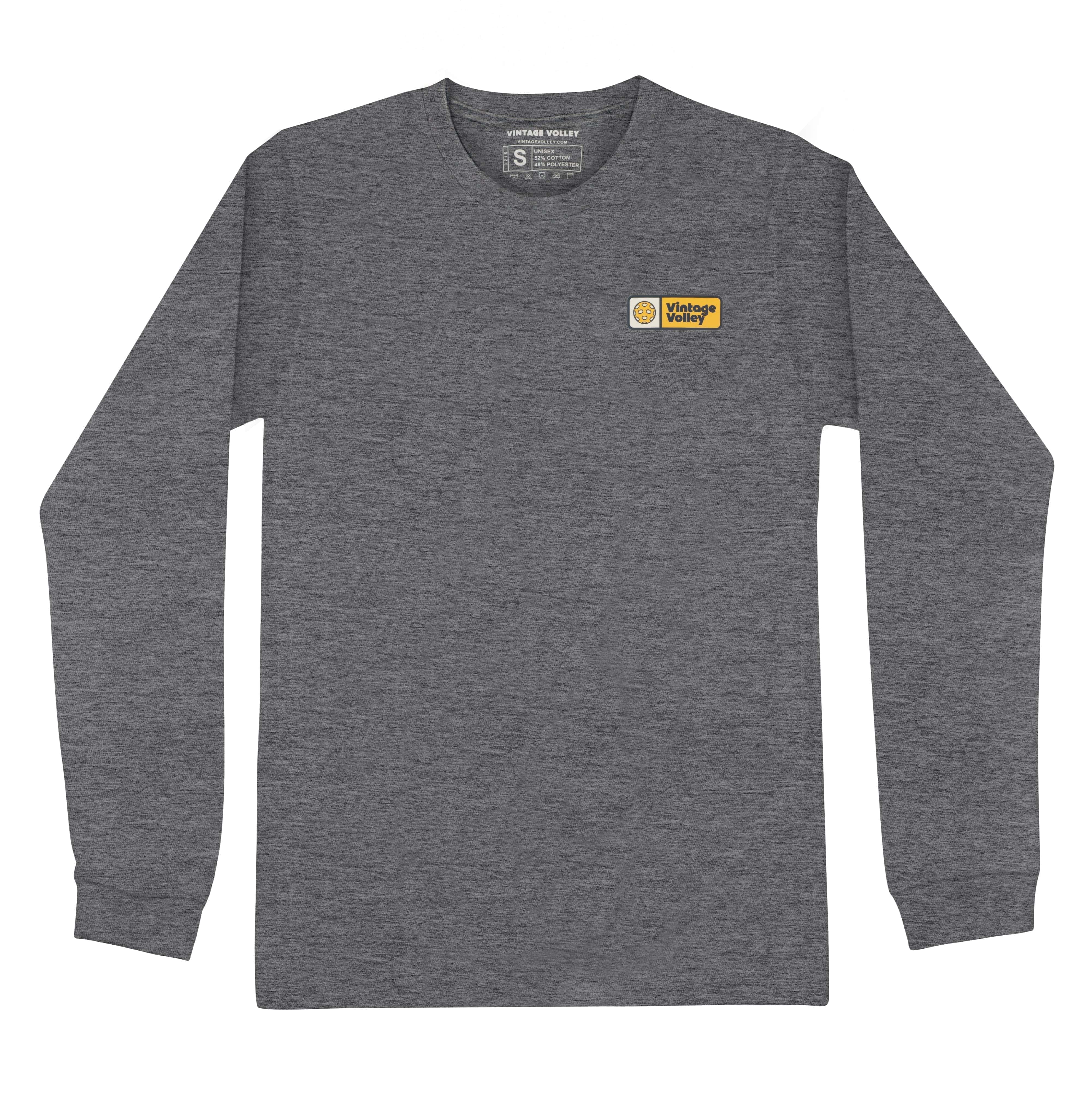 Retro Pickleball Long-Sleeve Tee - Yellow Accent