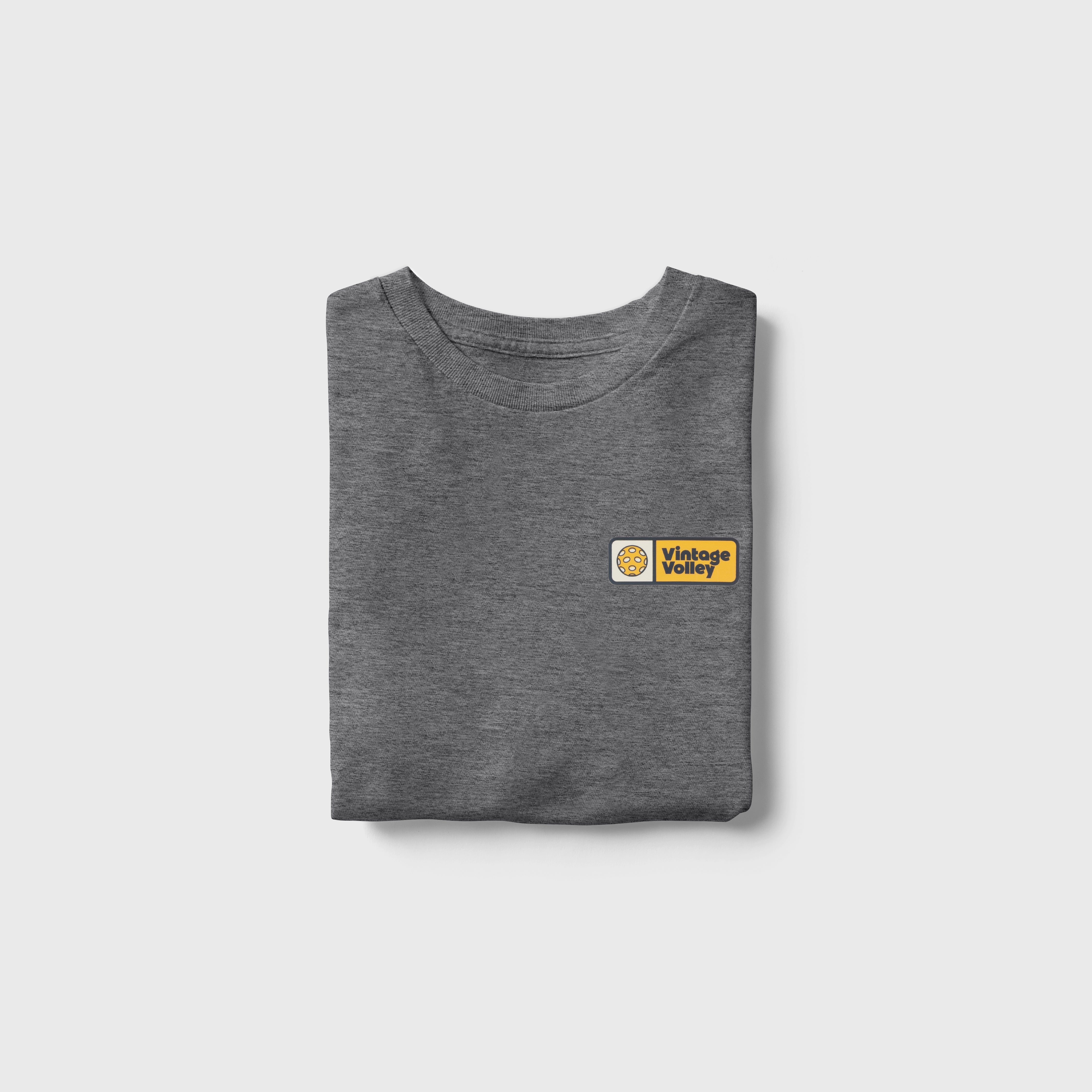 Retro Pickleball Long-Sleeve Tee - Yellow Accent