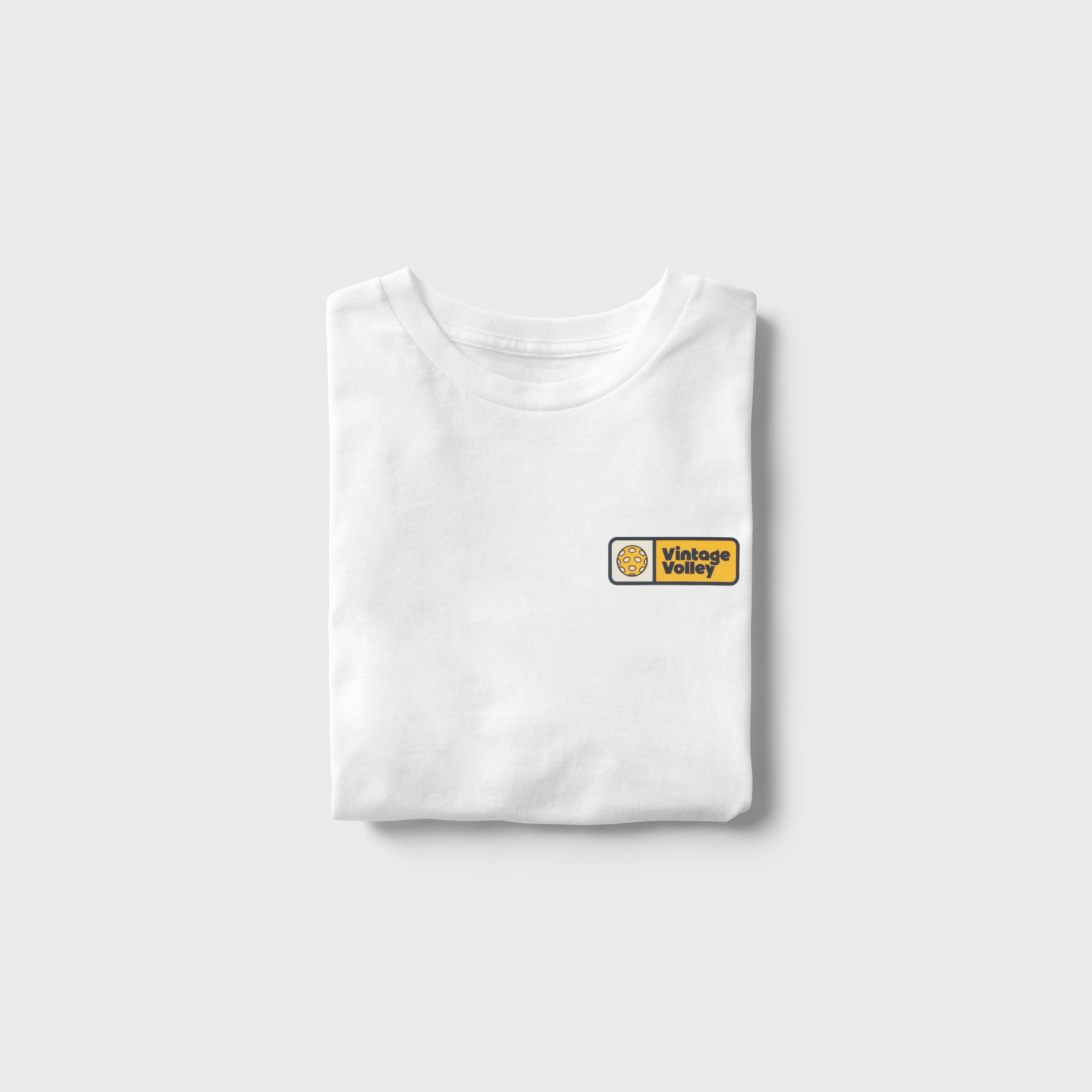 Retro Pickleball Long-Sleeve Tee - Yellow Accent